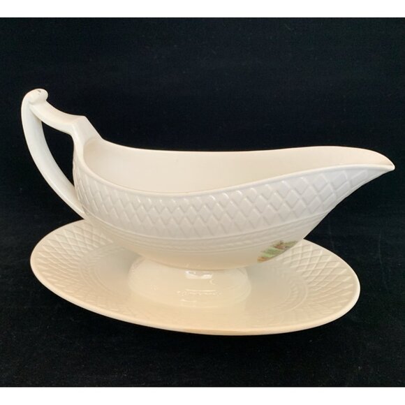 Spode Porcelain Gravy Boat w/ Attached Underplate J.F. Herring "The Huntsman" - Picture 7 of 13